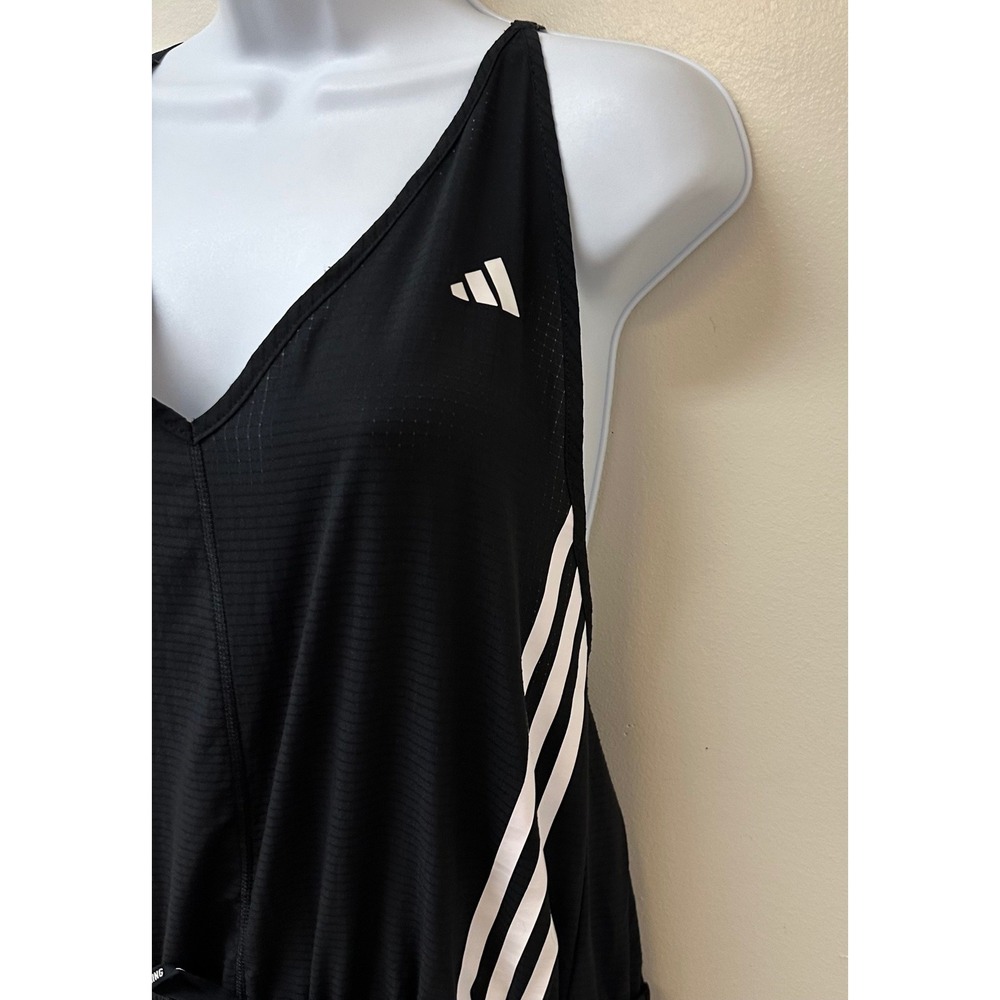 Adidas Womens Own the Run AOP Running Suit Black IK5010 Size L New - Picture 13 of 15